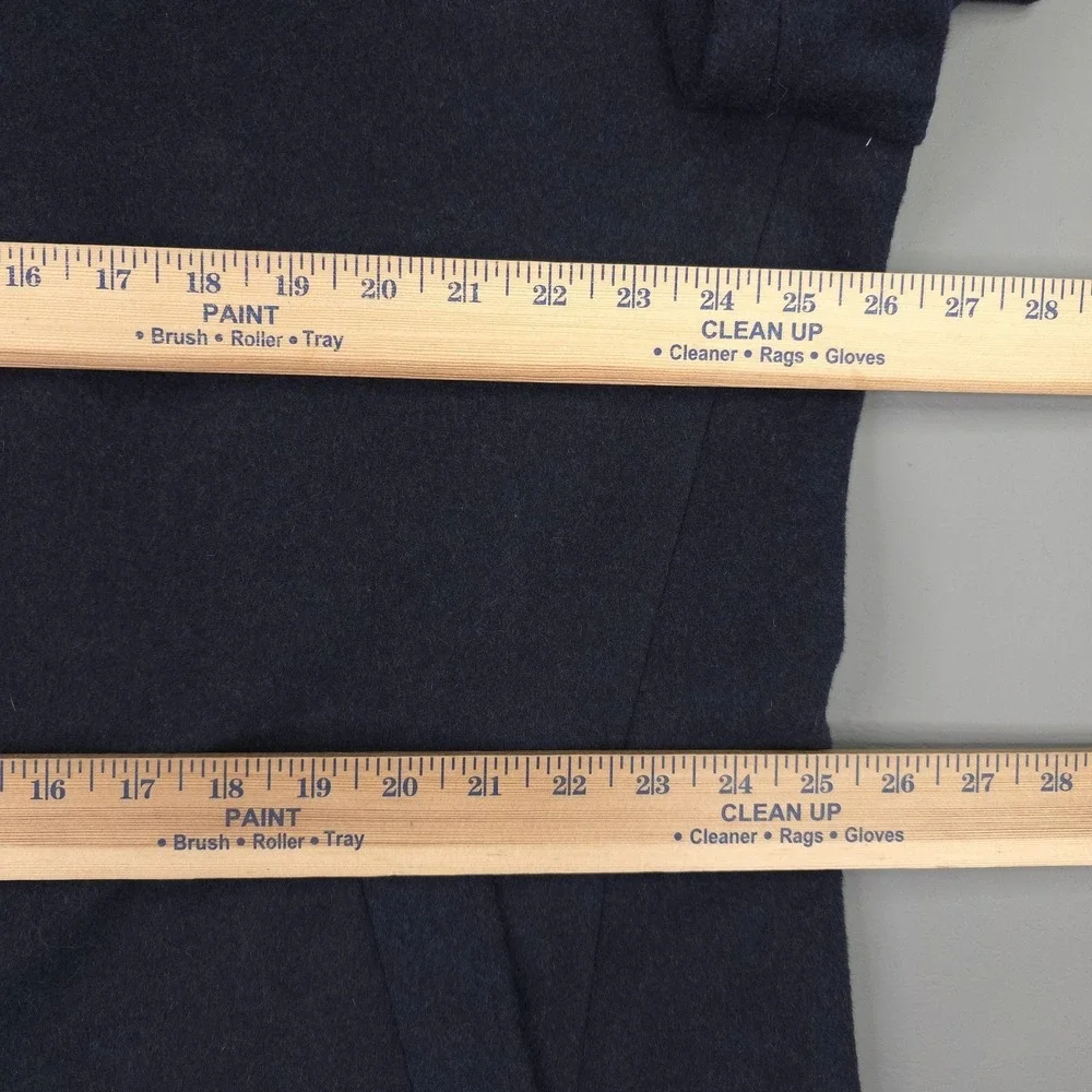 Nautica Coat Mens 48 Blue Wool Single Breasted Long Lined Overcoat Classic